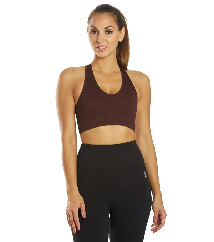 Luxury Women's Clothing Free People Free Throw Yoga Crop Black Raisin