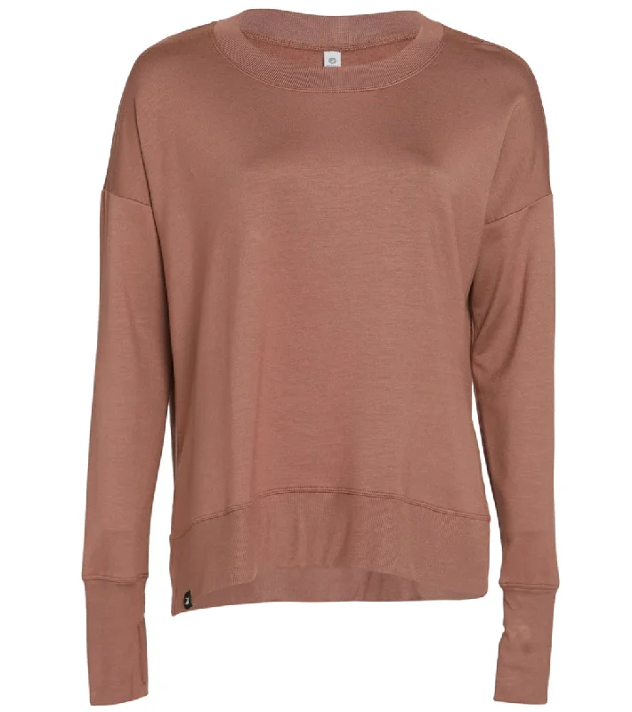 Unleash Your Style Glyder Lounge Long Sleeve Tee Cocoa