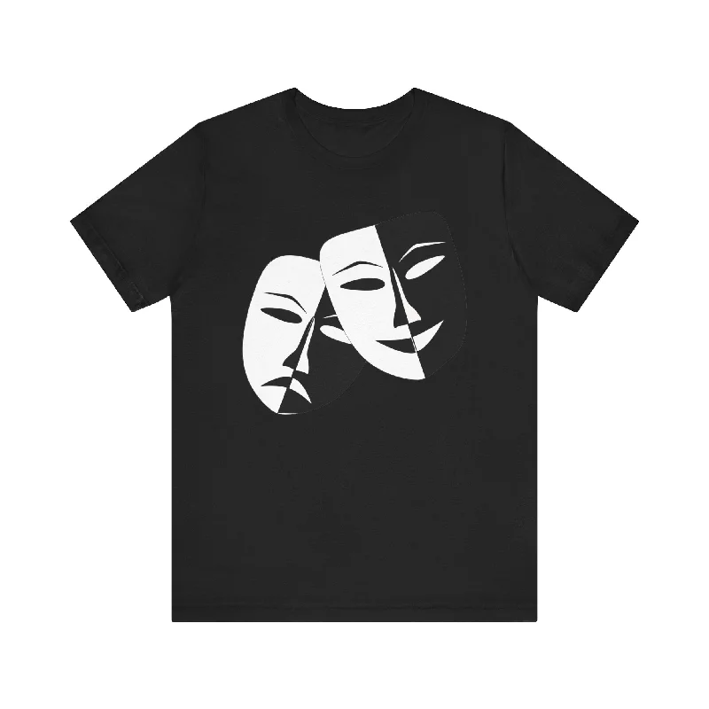 Stylish Looks Happy Sad Face Mask T-Shirt