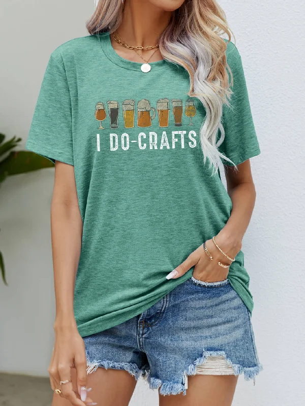 Relaxed Fashion I DO CRAFTS Round Neck T-Shirt