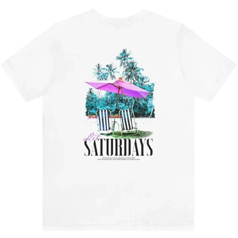 Exclusive Designer Collection Lit Saturdays- Unisex Short Sleeve Tee