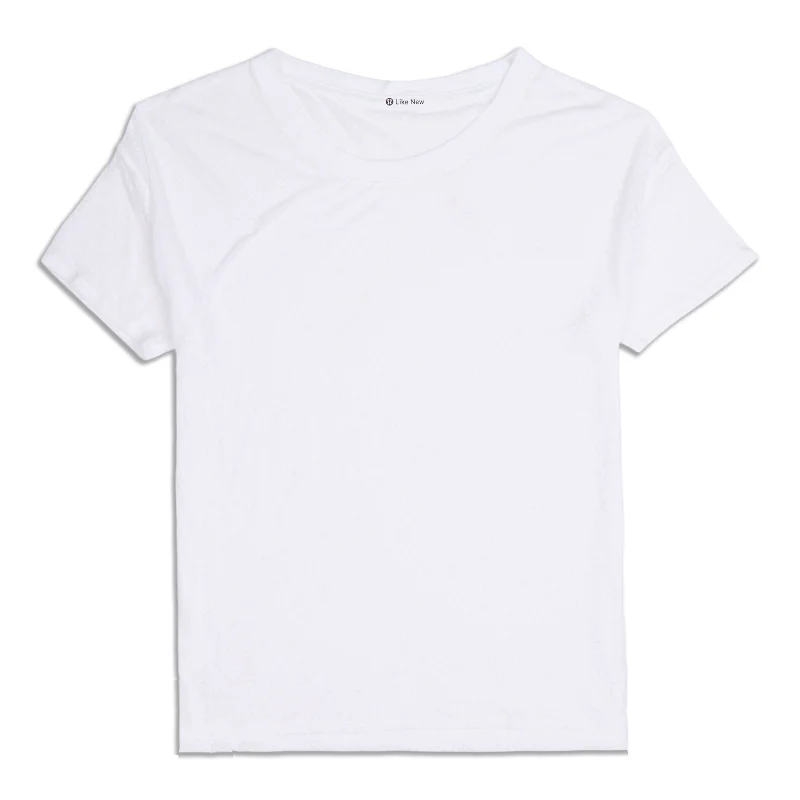 Best Clearance Sales Right Now Love Curved-Hem Crewneck T-Shirt Sale