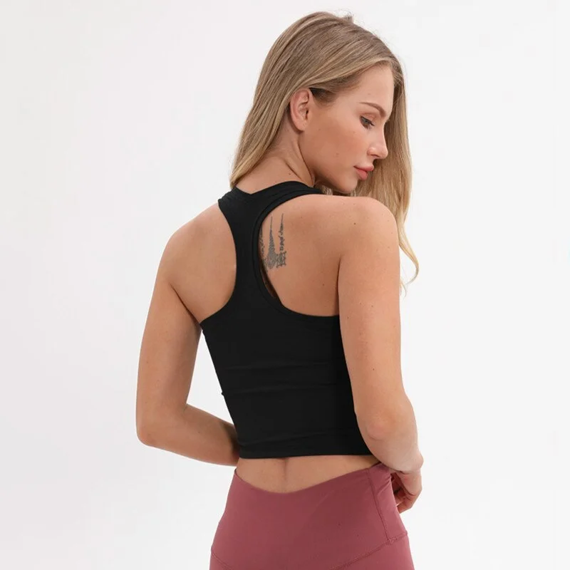 Women's Plus-Size Clothes Racerback Sport Crop Top