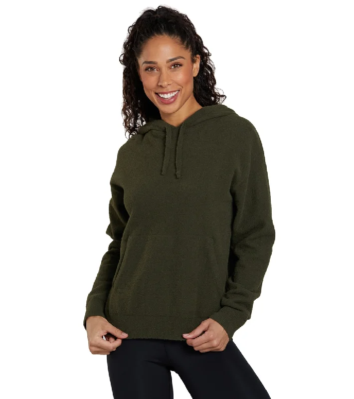 Women's Clothing Boutique Spiritual Gangster Relaxed Chenille Hoodie Leaf
