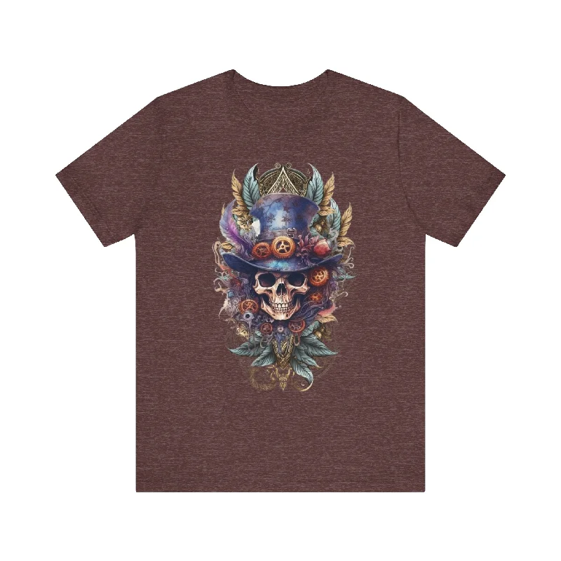 Affordable Fashion for Women Steampunk Skull Art T-Shirt