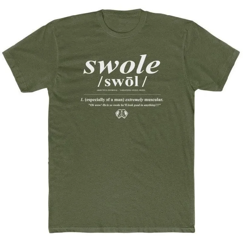 Chic And Comfortable Swole - Men's Cotton Crew Tee