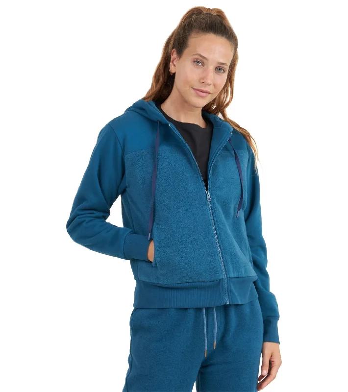 Comfortable Clothes Thrive Societe Sherpa Zip Hoodie