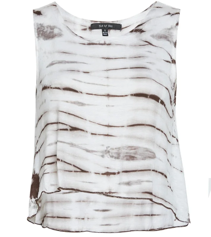 Urban Femme Streetwear Yak & Yeti Crop Top Tie Dye Sleeveless
