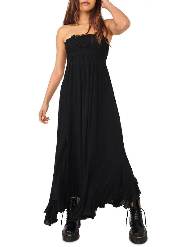 Timeless Women's Clothes Adella Womens Smocked Strapless Maxi Dress