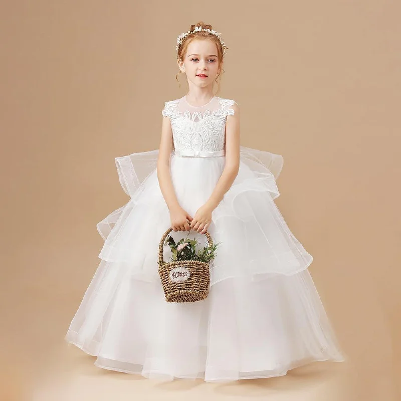 Affordable Women's Clothing Flower Girls White Party / Wedding Dresses