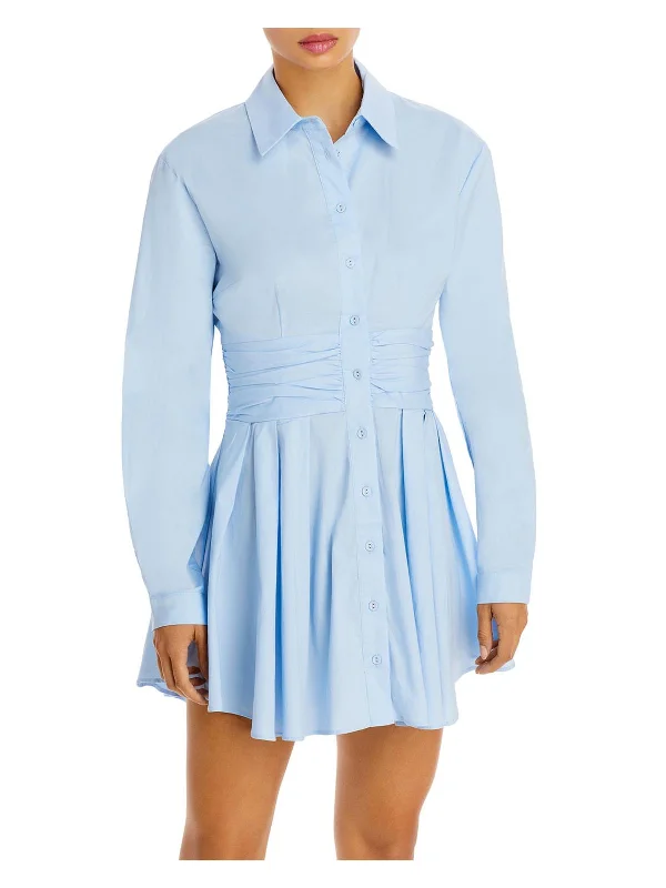 Women's Loungewear Clothes Leoni Womens Collared Short Shirtdress