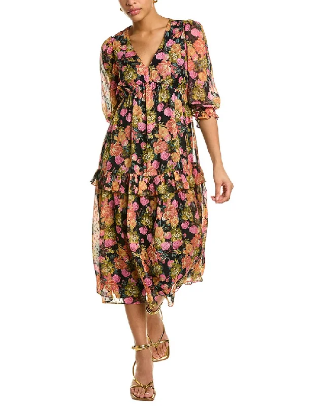 Vintage-Inspired Women's Clothes Maison Tara Zoey Floral Midi Dress