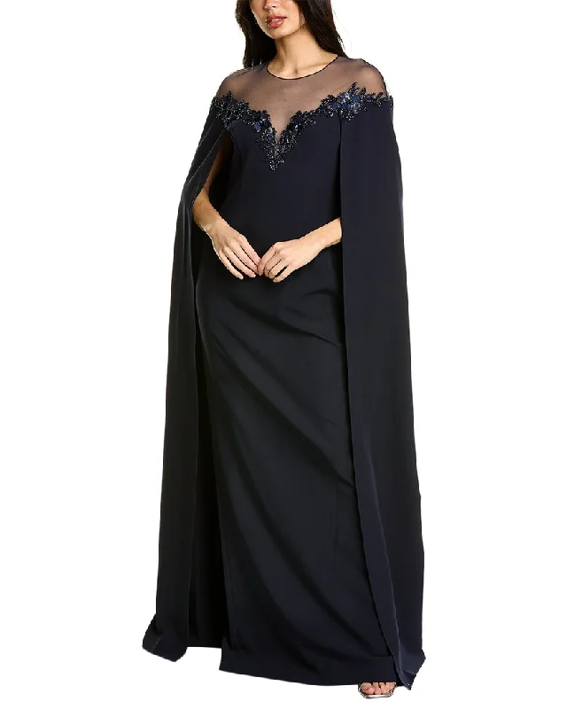 Women's Formal Event Clothing Marchesa Notte Cape Gown