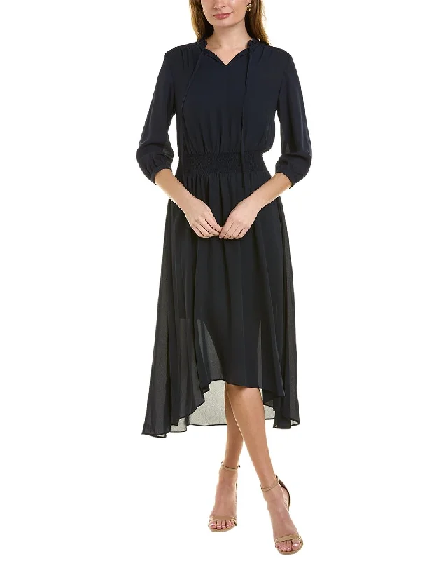 Vintage-Inspired Women's Clothes Nanette Nanette Lepore Crepe Midi Dress