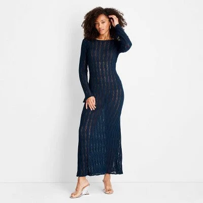 Casual Style for Busy Women New - Women's Long Sleeve Open Stitch Maxi Dress - Future Collective with Jenee Naylor Casual Style for Busy Women New - Women's Long Sleeve Open Stitch Maxi Dress - Future Collective with Jenee Naylor