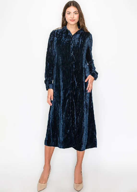 Women's Plus-Size Clothes Ocean Depths Velvet Dress