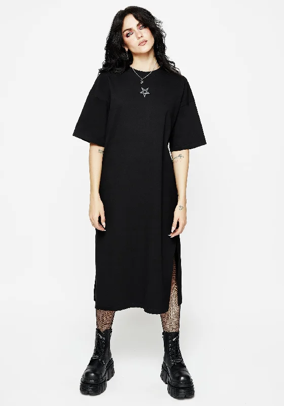 Women Wear Online Time Flies Midi Tee Dress