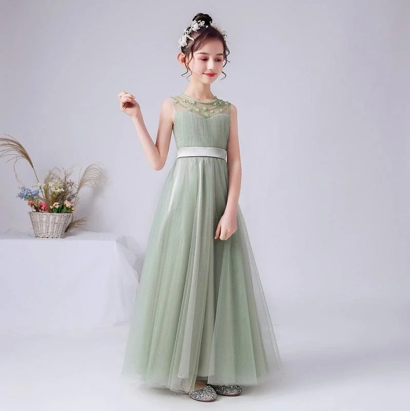 Comfortable Women's Clothes Tulle Long Flower Girl Dresses / Party Dresses