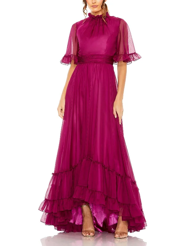 Clothing Sale Womens Chiffon High Neck Evening Dress