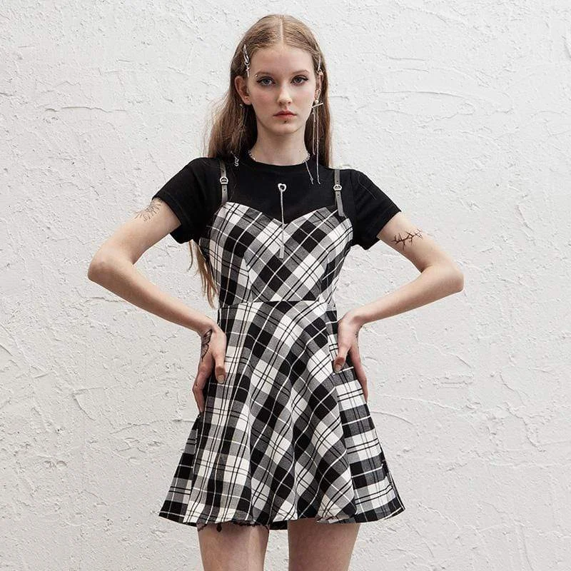 Elegant Clothing For Women Women's High-waisted Plaid Dresses