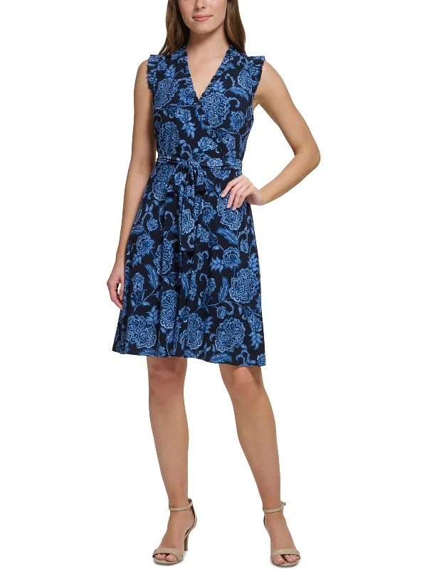 Women's Casual Wear Clothes Womens Paisley Polyester Fit & Flare Dress