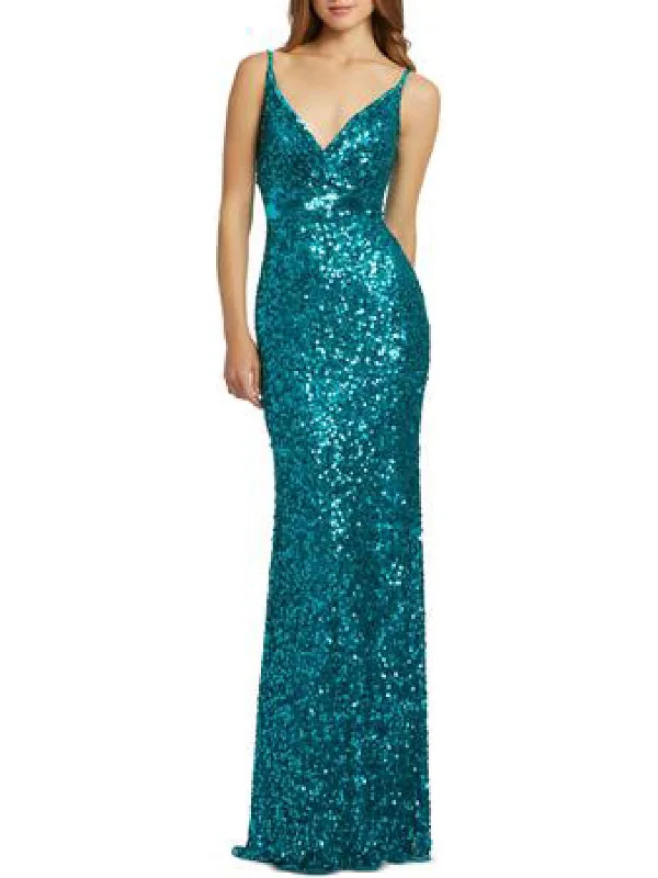 Women's Athletic Clothes Womens Sequined Maxi Evening Dress