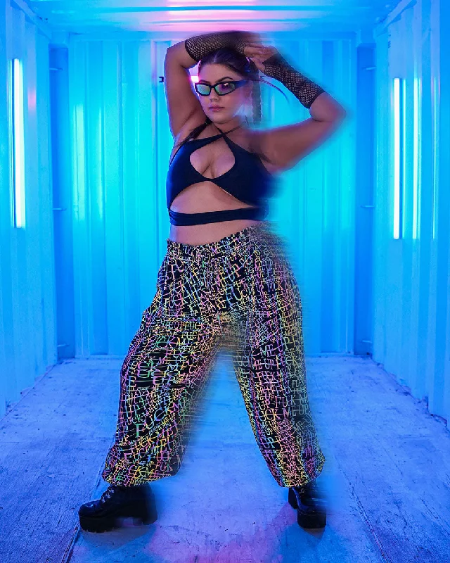 Big Savings Alison Wonderland x iHR FMU Rainbow Reflective Harem Pants