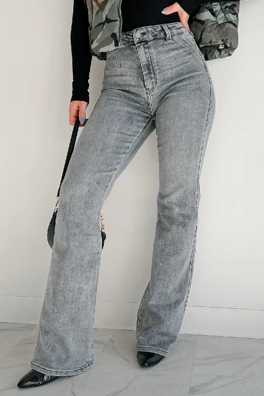 Forward Trendsetter Bastian High Rise Non-Distressed Kancan Flare Jeans (Light Grey) Forward Trendsetter Bastian High Rise Non-Distressed Kancan Flare Jeans (Light Grey)
