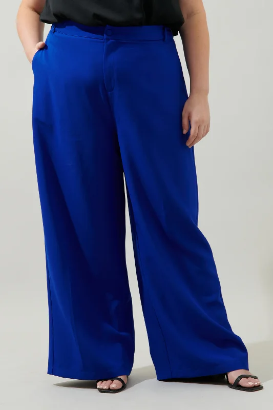 Online Boutique Clothing Chelsea Belted Wide Leg Trousers Curve