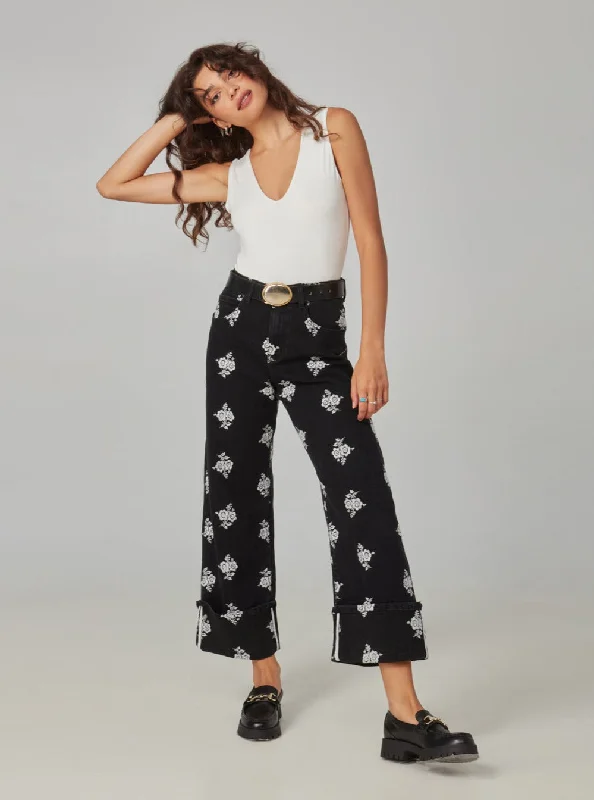 Women's Clothing Online Sale COLETTE-BWF High Rise Wide Leg Jeans