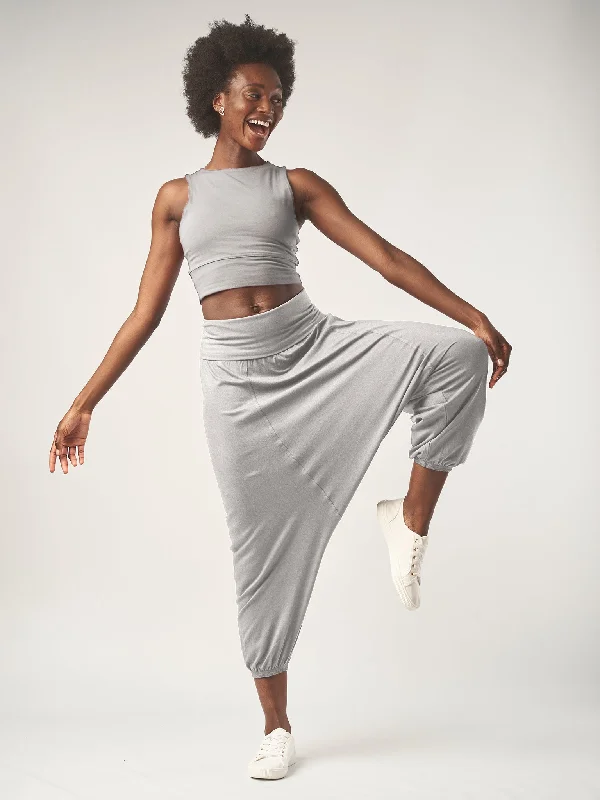 Early Bird Offer Gossypium Retreat Harem Pants - Marl Grey