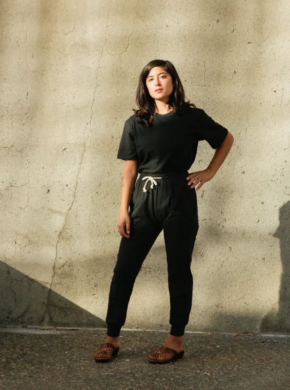 Crazy Price Slashing Women's Organic Jogger Pants - Black